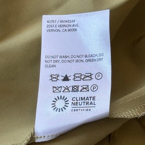 Reformation Maysen Silk Formal Maxi Dress Olive Oil Green NWT - Picture 10 of 10